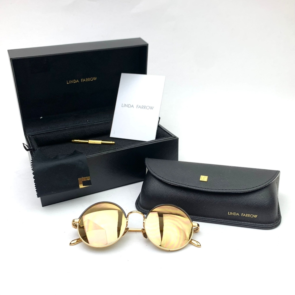 Linda Farrow Gold Sunglasses
